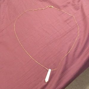 Rock crystal bullet point necklace with gold chain